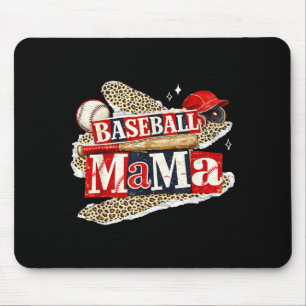 Baseball-Mama-Leopard Game Day Baseball-Saison für Mousepad