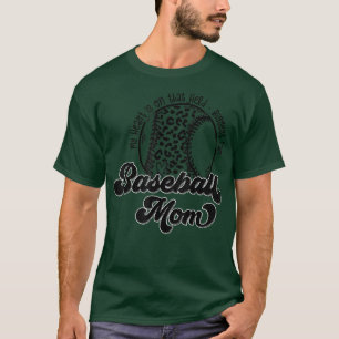 Baseball Mama Leopard, mein Herz ist auf diesem Ge T-Shirt