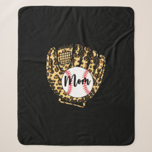Baseball Mama Leopard Softball Mama Muttertag 20 Sherpadecke