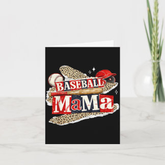 Baseball-Mama-Leopard-Spieltag Baseball-Saison für Karte