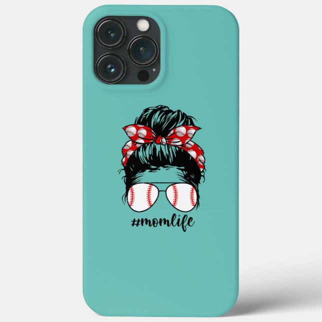 Baseball Mama Life Messy Bun Momlife Funny Case-Mate iPhone Hülle (Rückseite)