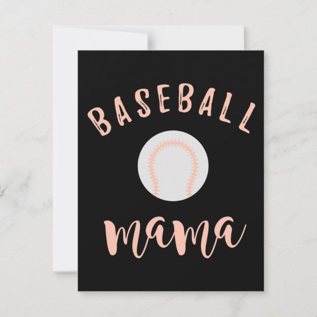 Baseball Mama | Mutter Liebe Baseball Einladung (Vorderseite)