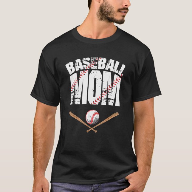 Baseball Mama Muttertag 2 T-Shirt (Vorderseite)