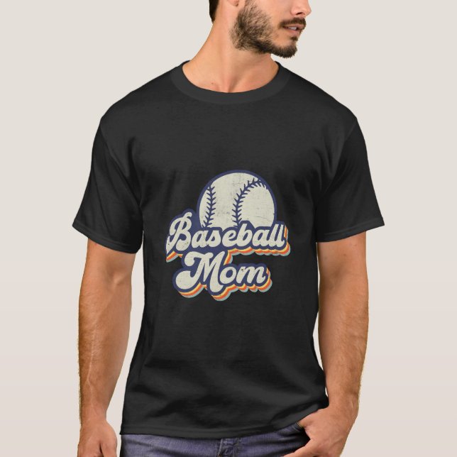 Baseball-Mama Muttertag T-Shirt (Vorderseite)