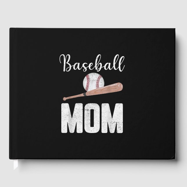 Baseball-Mama Niedlich Baseball-Geschenk Gästebuch (Vorderseite)