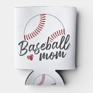 Baseball-Mama, Personalisierter Name und Nummer -  Dosenkühler