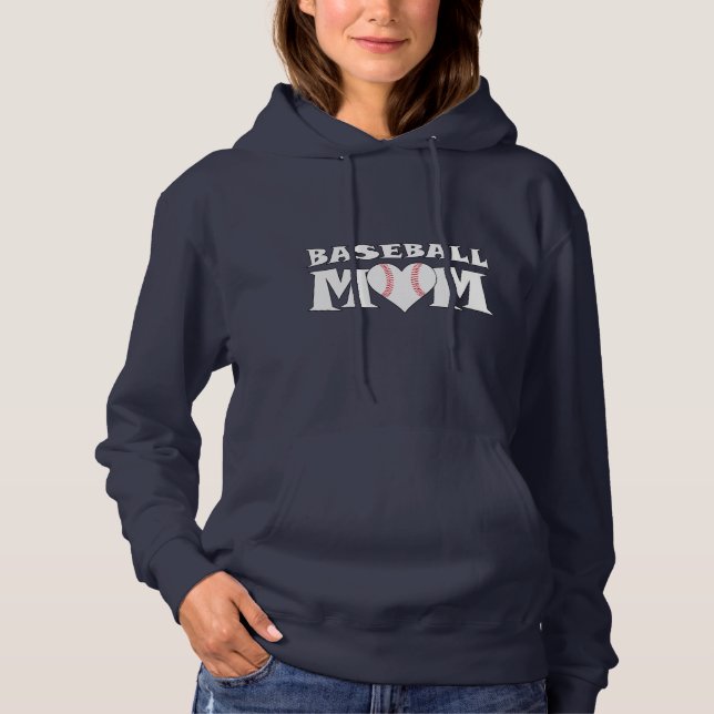 Baseball Mama Player Name und Jersey Number Hoodie (Vorderseite)