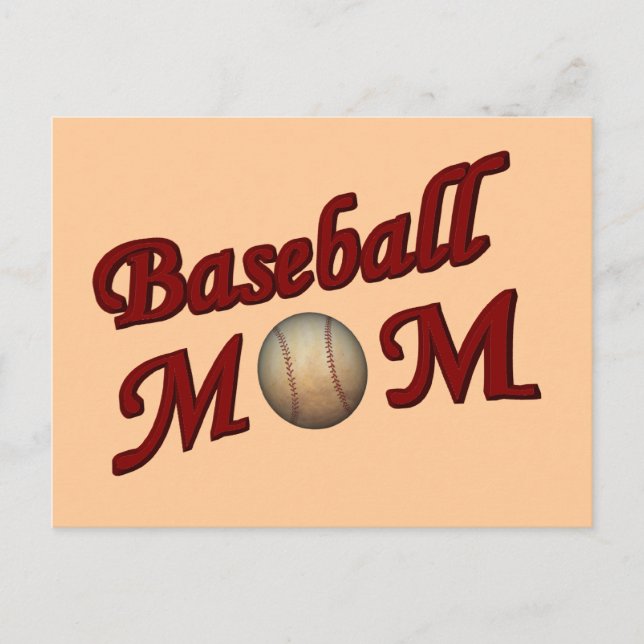 Baseball-Mama-Postkarte Postkarte (Vorderseite)