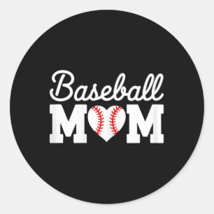 Baseball Mama Shirt Frauen Baseball Herzmütter Da Runder Aufkleber