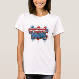 Baseball Mama Shirt Patriotic Splatter Tee