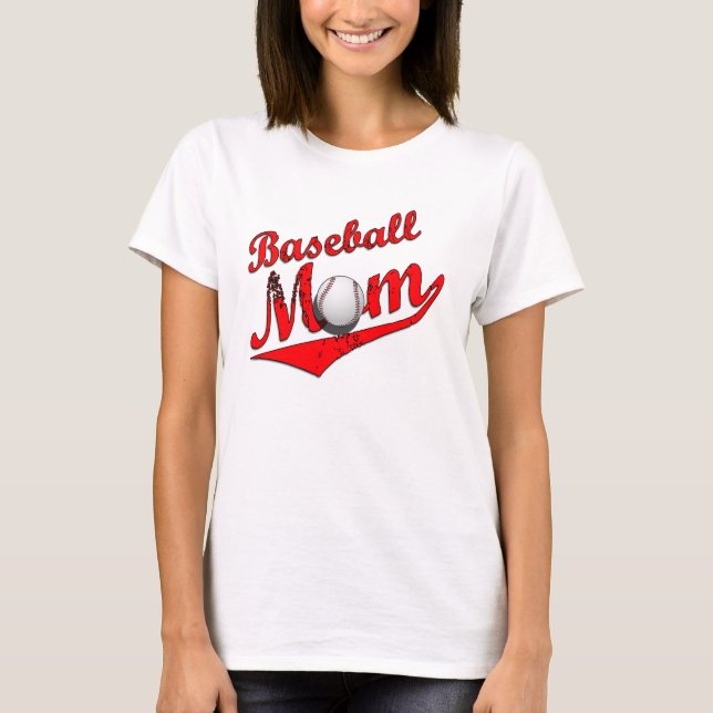 Baseball-Mama-Shirt T-Shirt (Vorderseite)