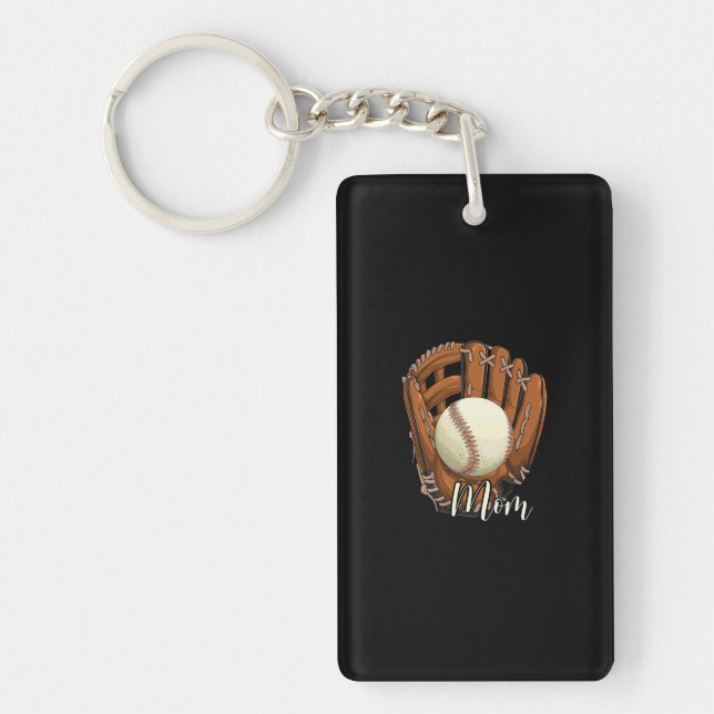 Baseball Mama Softball Mama Muttertag Schlüsselanhänger (Vorderseite)