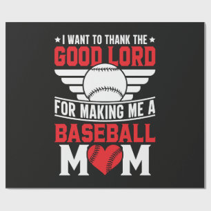 Baseball-Mama Sport-Elternteil Spiel-Tag Mutter Geschenkpapier
