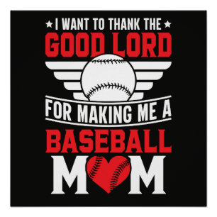 Baseball-Mama Sport-Elternteil Spiel-Tag Mutter Poster