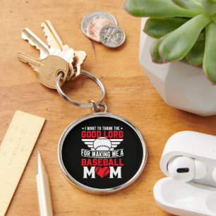 Baseball-Mama Sport-Elternteil Spiel-Tag Mutter Schlüsselanhänger