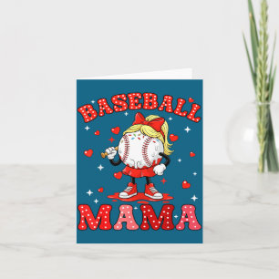 Baseball-Mama Sport-Mama Baseball-Valentinstag Dri Karte