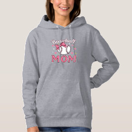 Baseball-Mama Süßes Rosa-Schleifen-Design Hoodie