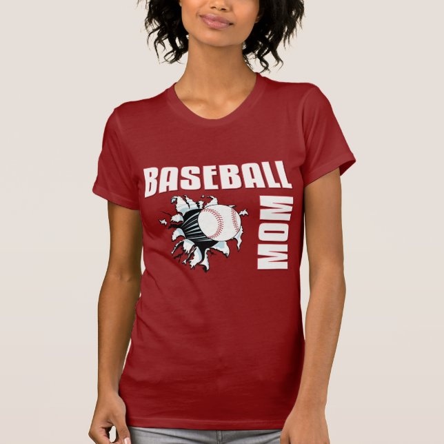 Baseball-Mama T-Shirt (Vorderseite)