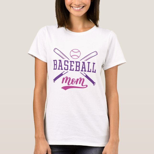 Baseball-Mama T-Shirt (Vorderseite)