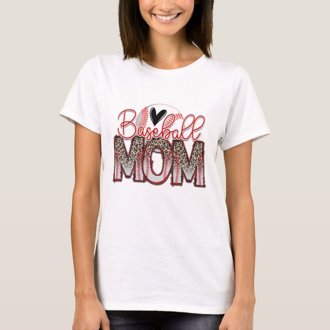 Baseball-Mama T-Shirt (Vorderseite)