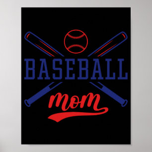 Baseball-Mama-T-Shirt Poster