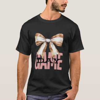 Baseball Mama T-Shirt Sports Mama Coquette Bow Gam
