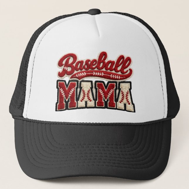 Baseball Mama Truckerkappe (Vorderseite)