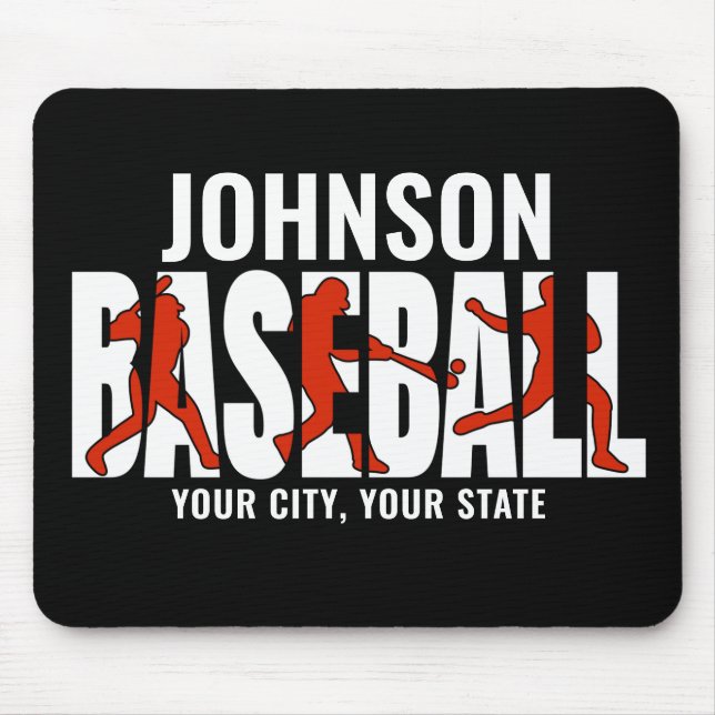 Baseball-Mannschaft ADD NAME Champion Spiel Spiele Mousepad (Vorne)