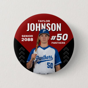 Baseball-Mannschaft Senior Night Benutzerdefiniert Button
