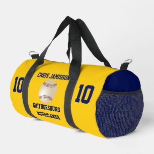 Baseball-Mannschaft, Trainer Spieler Gold Blau Maß Duffle Bag