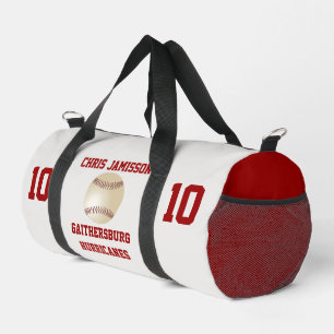 Baseball-Mannschaft, Trainer Spieler Weiß Rot Pers Duffle Bag