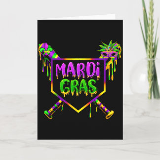 Baseball Mardi Gras Carnival Party Mask Ice Cream  Karte