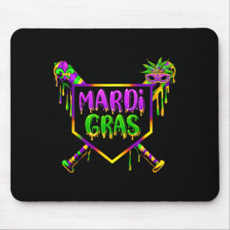 Baseball Mardi Gras Carnival Party Mask Ice Cream  Mousepad
