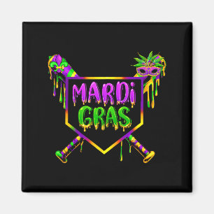 Baseball Mardi Gras Karneval Party Maske Eiscreme Magnet