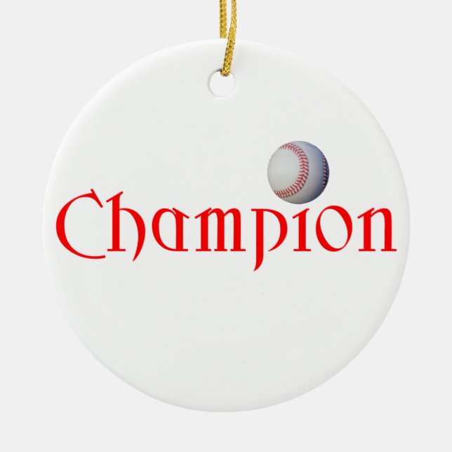 BASEBALL-MEISTER - WEIHNACHTSverzierung Keramikornament (Vorne)