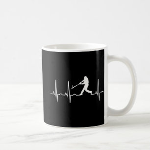 Baseball Men - Baseball Player Heartbeat Kaffeetasse