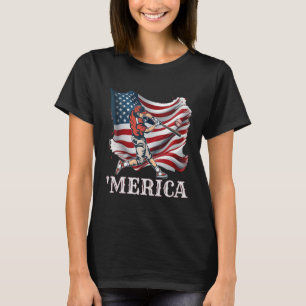 Baseball Merica Patriotic 4. Juli Amerikanische Fl T-Shirt