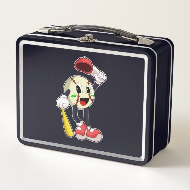 Baseball Metall Brotdose (Vorderseite)