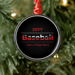 Baseball - Minimalistische Kunst Geometrischer Bog Ornament Aus Metall