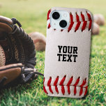 Baseball mit anpassbarem Text Case-Mate iPhone Hülle<br><div class="desc">Ein Makrofoto eines nagelneuen Baseballs mit roter Naht. Perfektes Geschenk für den Baseball- oder Softball-Sportfan.</div>