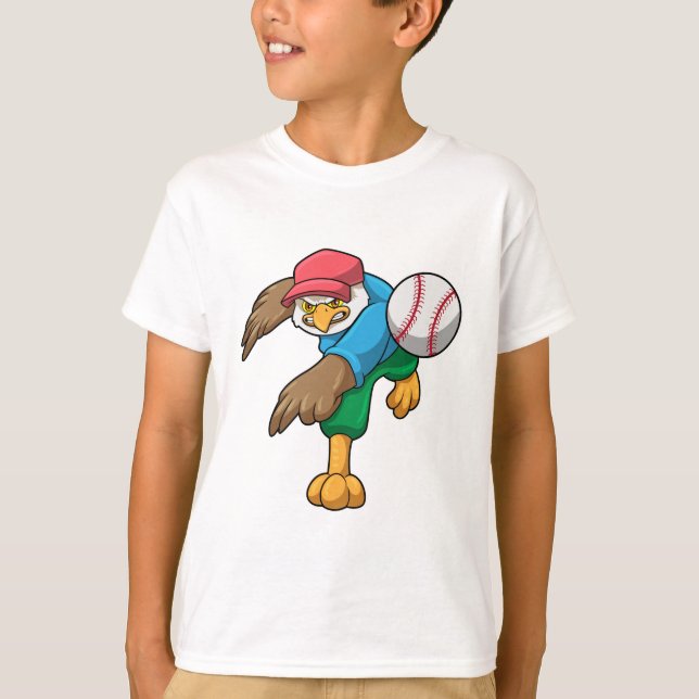 Baseball mit Baseballschläger T-Shirt (Vorderseite)