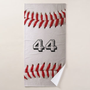 Baseball mit benutzerdefinierbarer Nummer Badehandtuch