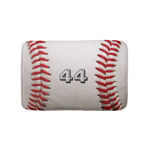 Baseball mit benutzerdefinierbarer Nummer Badematte
