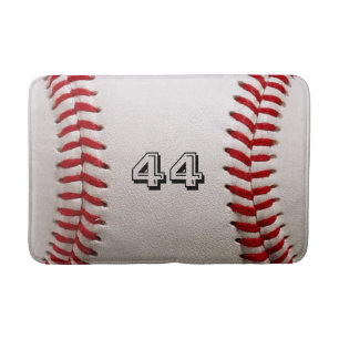 Baseball mit benutzerdefinierbarer Nummer Badematte