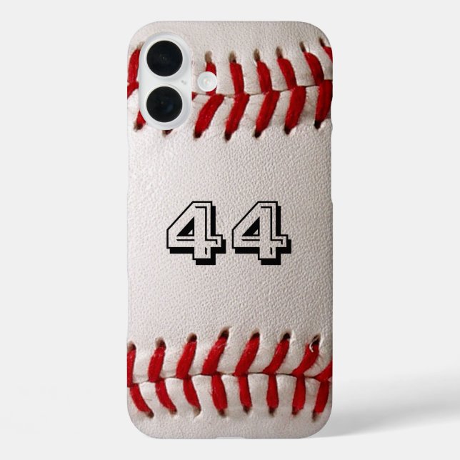 Baseball mit benutzerdefinierbarer Nummer Case-Mate iPhone Hülle (Rückseite)