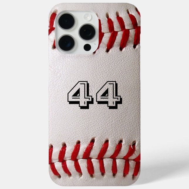 Baseball mit benutzerdefinierbarer Nummer Case-Mate iPhone Hülle (Rückseite)