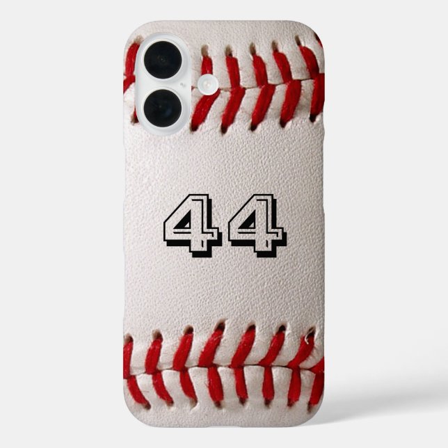 Baseball mit benutzerdefinierbarer Nummer Case-Mate iPhone Hülle (Rückseite)