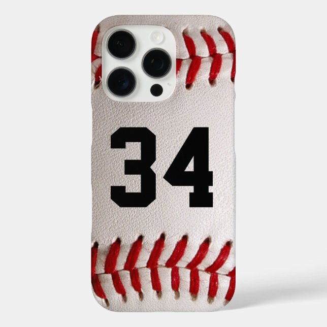 Baseball mit benutzerdefinierbarer Nummer Case-Mate iPhone Hülle (Rückseite)