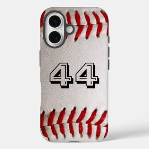 Baseball mit benutzerdefinierbarer Nummer iPhone 16 Hülle