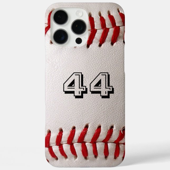 Baseball mit benutzerdefinierbarer Nummer Case-Mate iPhone Hülle (Rückseite)